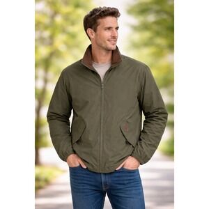 Barbour Jacket Olive Green Mens size XXL Lightweight Zip Front